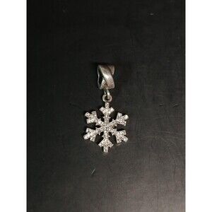 Michael Anthony Sterling Silver CZ Snowflake Pendant Charm